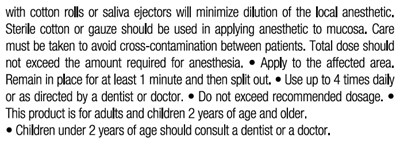 Dosage And Administration002 (Gingicaine Dosage And Admin 002)